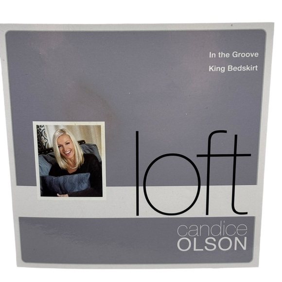 Loft by Candice Olson Ivory Cream King Bed Skirt Style In The Grove Retail $120 - Picture 2 of 7